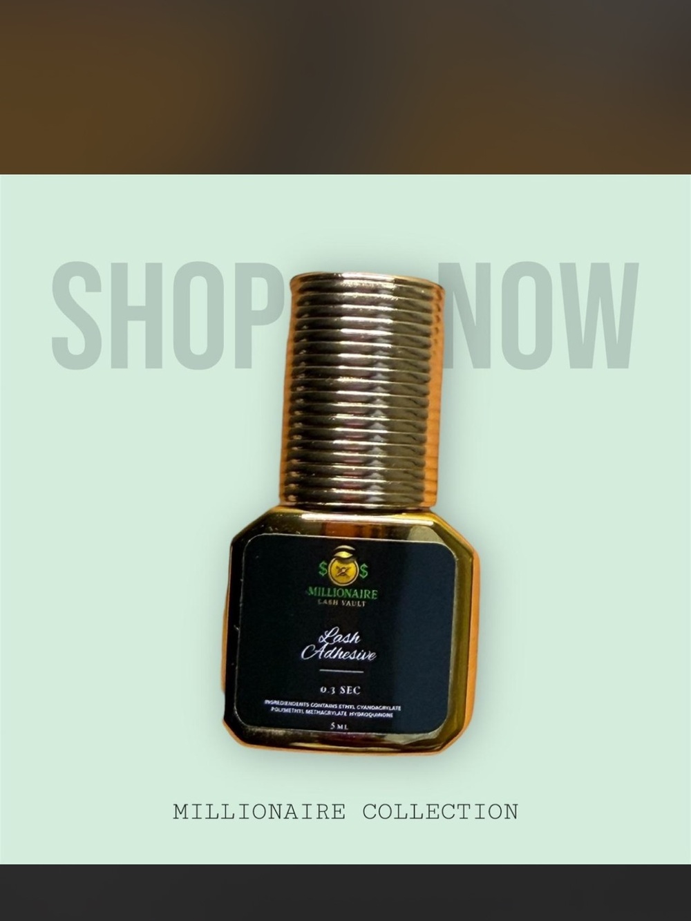 Millionaire Collection Lash Adhesive - Black and Gold